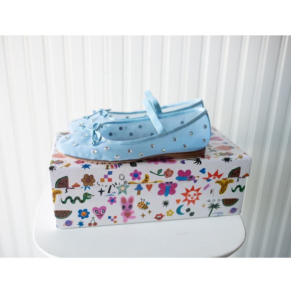 Free People x Jeffrey Campbell Shine For You Ballet Flats 6 blue